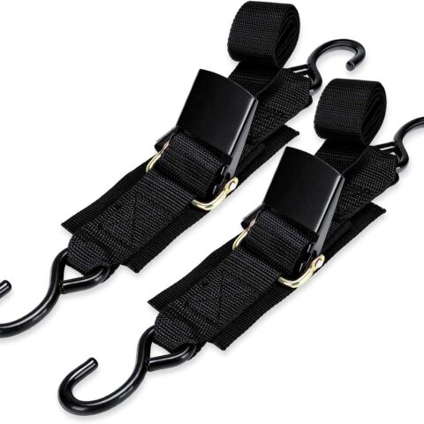Caiman Boat Trailer Transom Tie Downs Straps 1200 LBS, 2" x 4' Adjustable Buckle